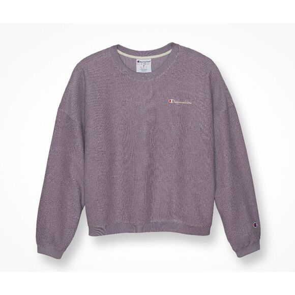 Champion Tops - Campus Corded Long Sleeve Crew Neck Sweatshirt Woman's Size Medium